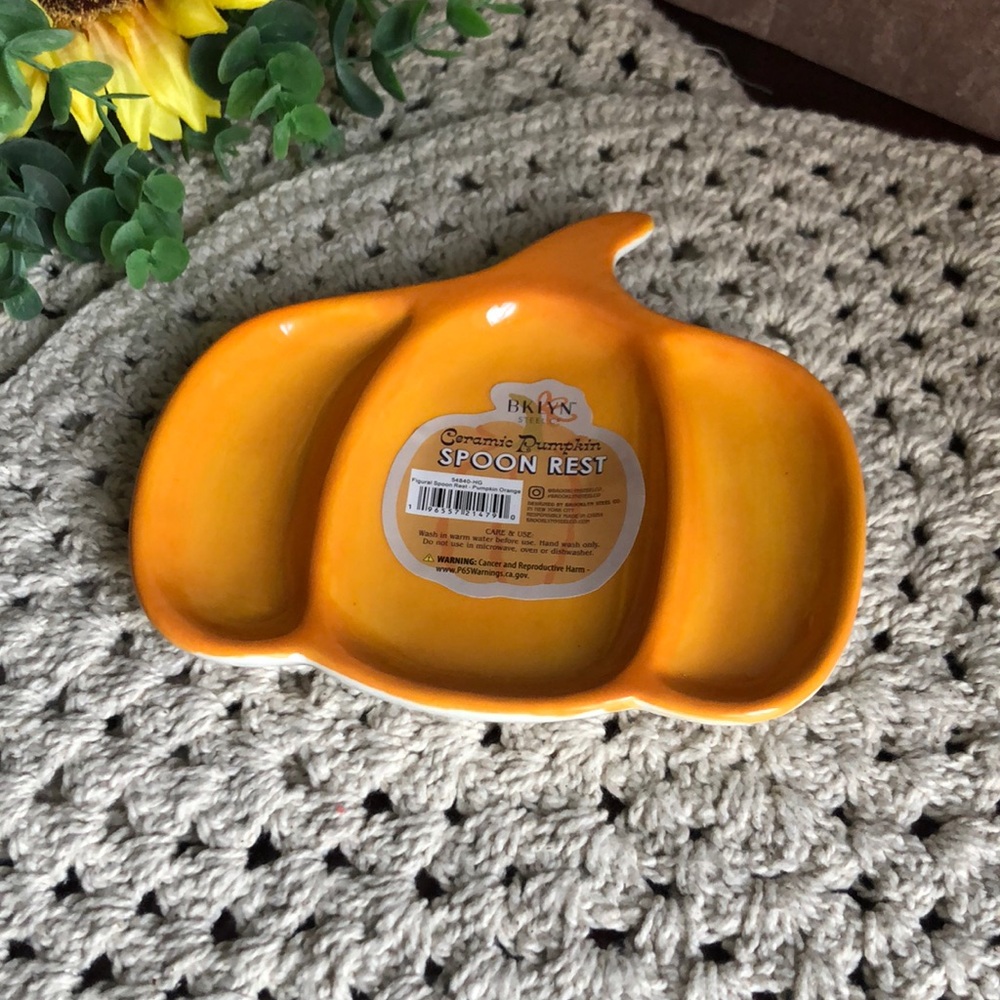 Ceramic PUMPKIN Spoon Rest